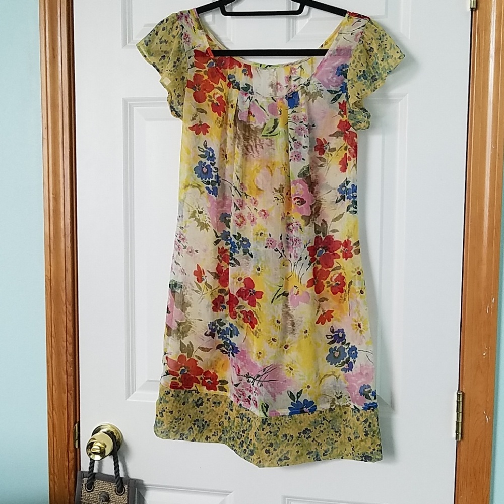 Sheer floral dress